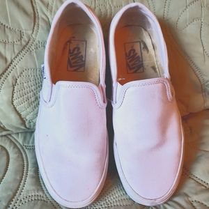 White Van's Slip On Sneakers Size 8 Canvas